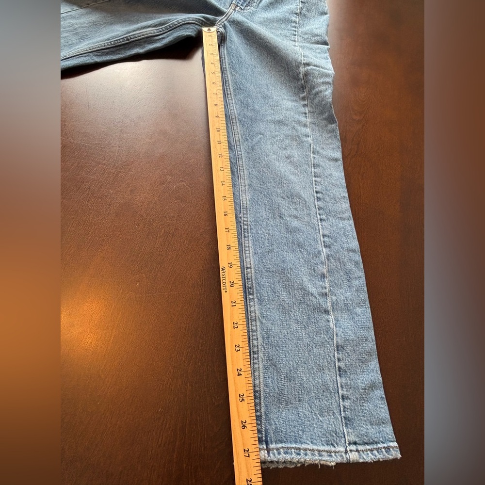 Abercrombie Curve Love 26|2s - 90s Straight Ultra High Rise Jean Vertical Splice - Picture 10 of 13